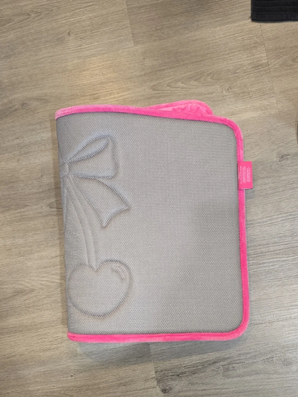 Juicy Couture Home Heart Cherry Embossed Plush Bath Rug- LG